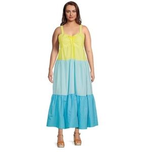 Terra & Sky Women's Plus Size Tiered Maxi Dress